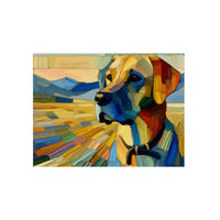 Chien, Amour, Joie.- Tableau aluminium