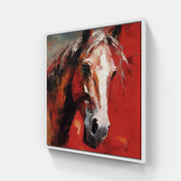 Stunning Horse Portrait-Canvas-artwall-20x20 cm-White-Artwall