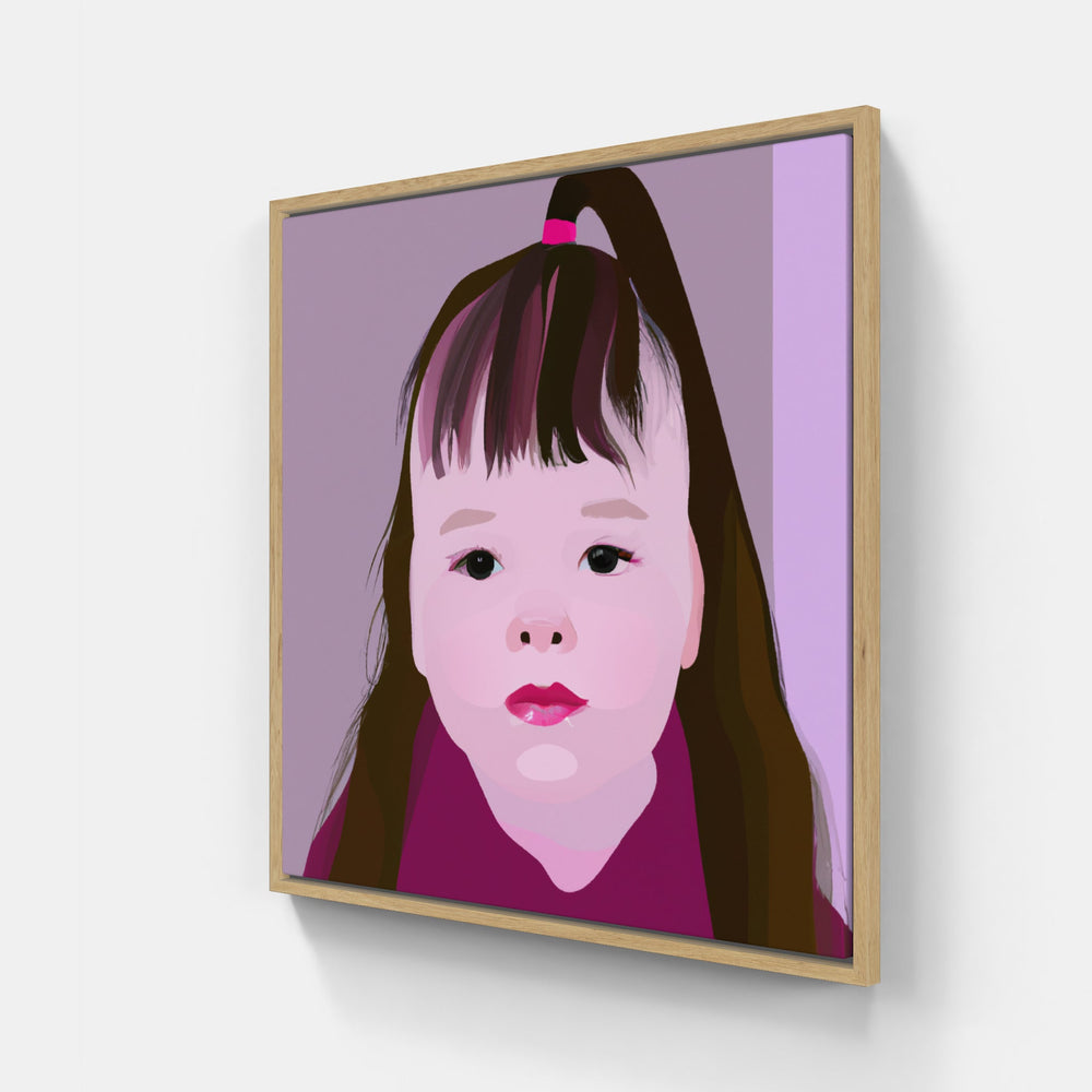 Pink time fleeting-Canvas-artwall-20x20 cm-Wood-Artwall