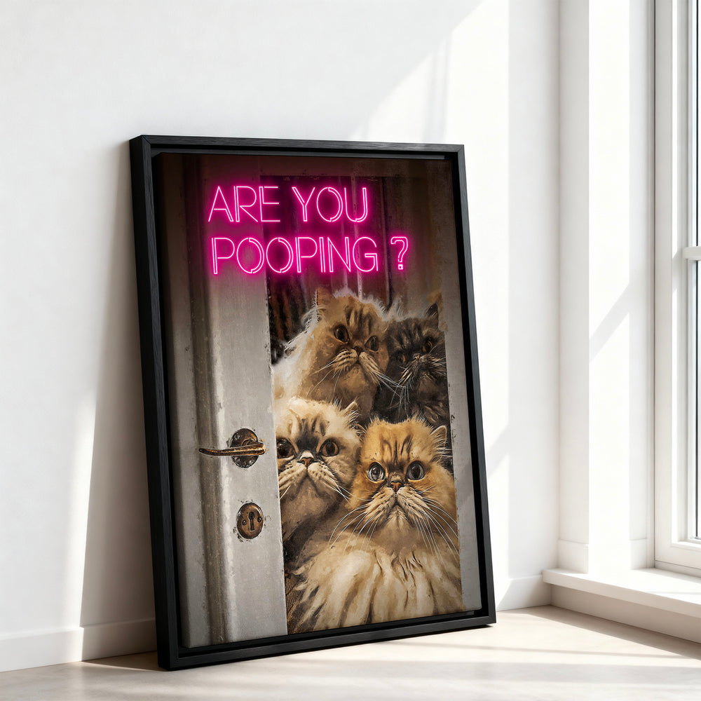 Le tableau accroché en situation dans un intérieur meublé.
