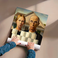 L'impression présentée en poster, sans encadrement, sur un mur neutre.