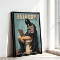 Le tableau accroché en situation dans un intérieur meublé.