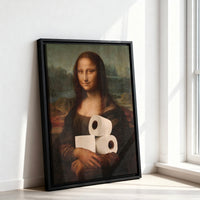 Le tableau accroché en situation dans un intérieur meublé.