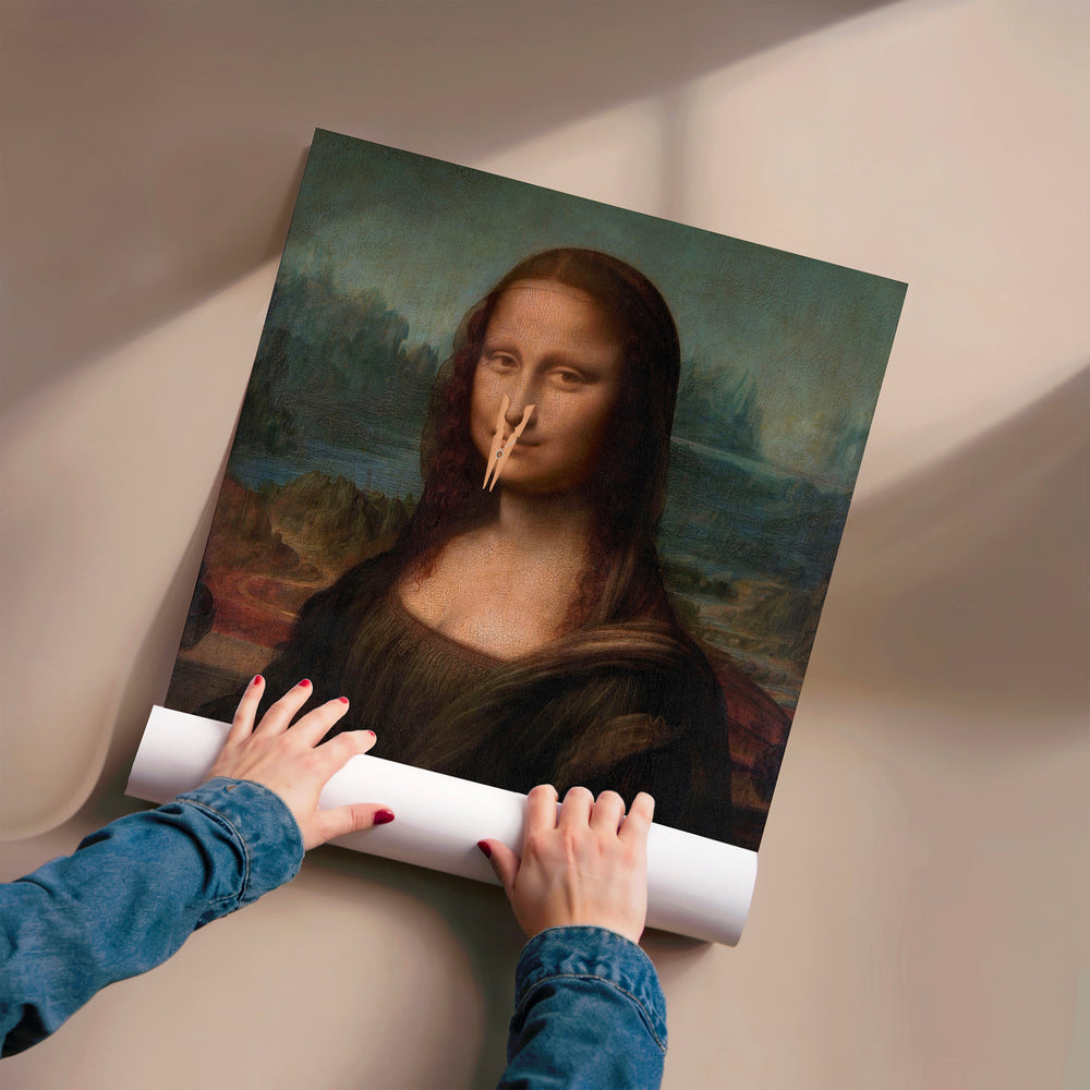 L'impression présentée en poster, sans encadrement, sur un mur neutre.