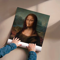 L'impression présentée en poster, sans encadrement, sur un mur neutre.
