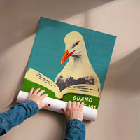 L'impression présentée en poster, sans encadrement, sur un mur neutre.