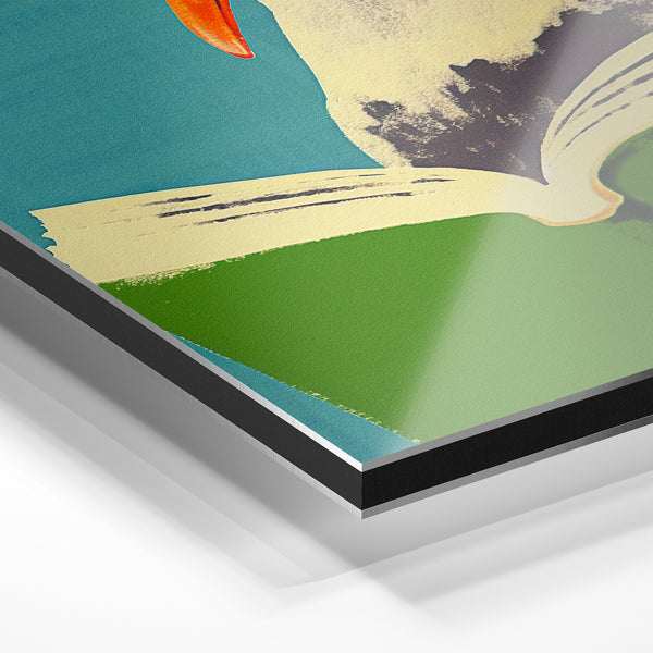 Guano Genius – Affiche animalière vintage — Aluminium Dibond relief 3D