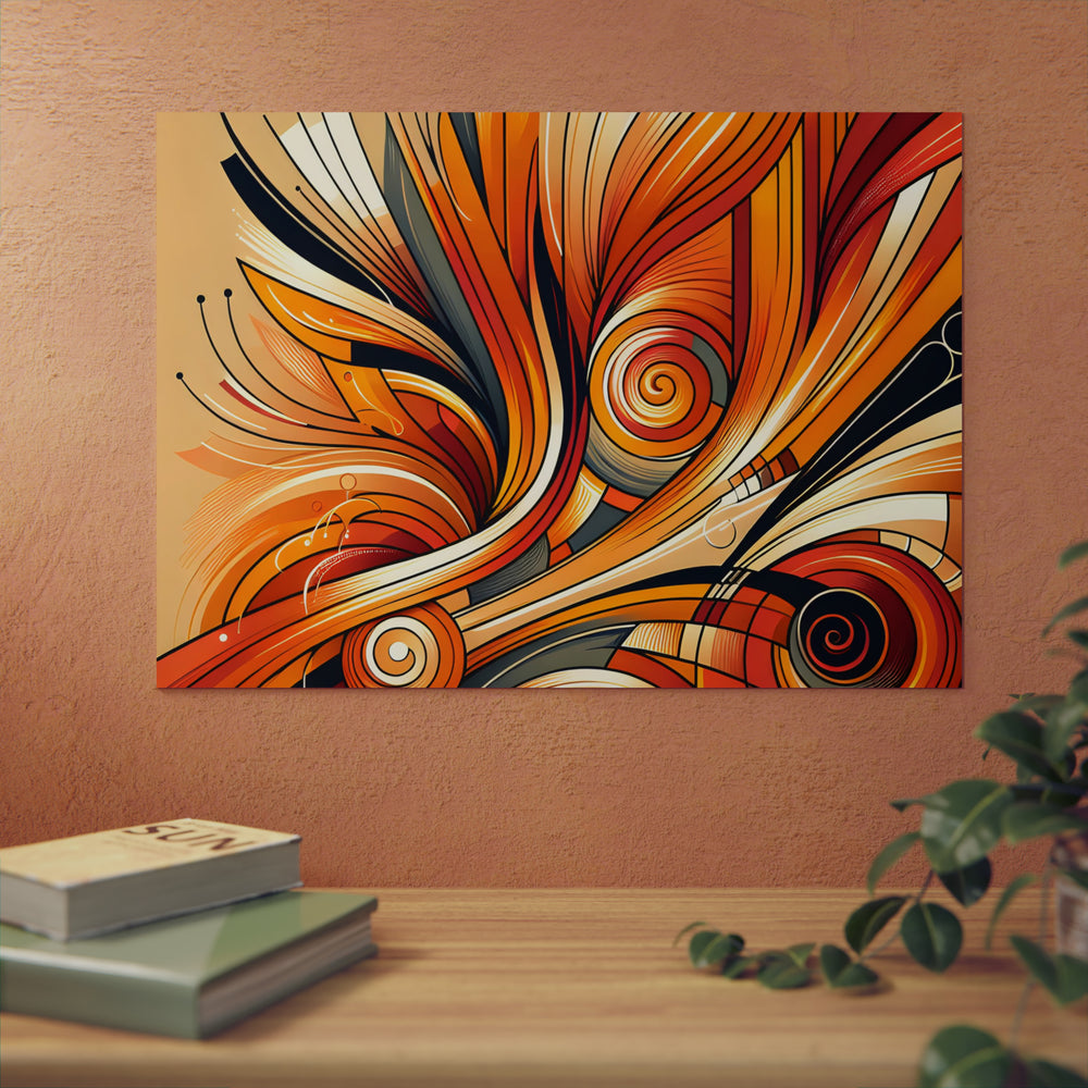 Orange soucis amour- Tableau aluminium