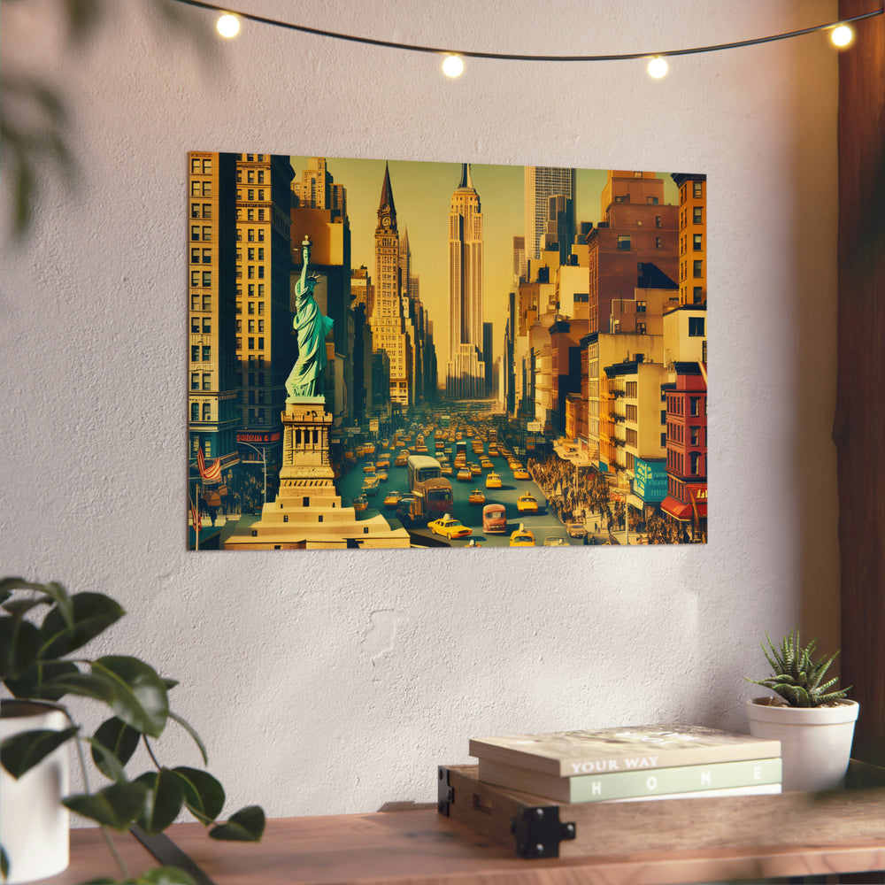 New-York Brille Toujours.- Tableau aluminium