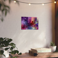 Violet fleuri dit.- Tableau aluminium