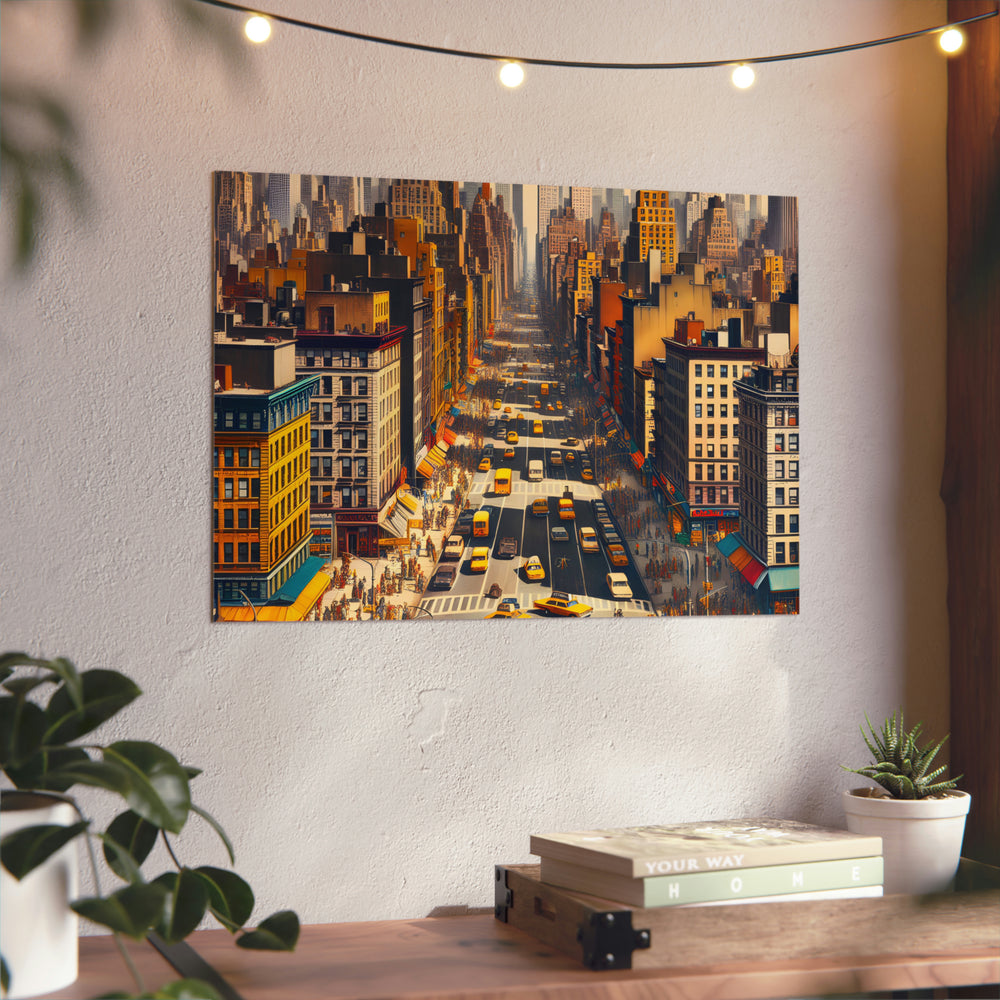 New York ville belle.- Tableau aluminium