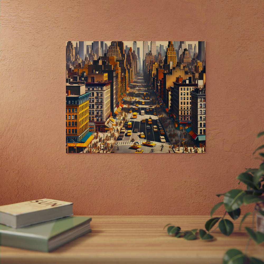 New York ville belle.- Tableau aluminium