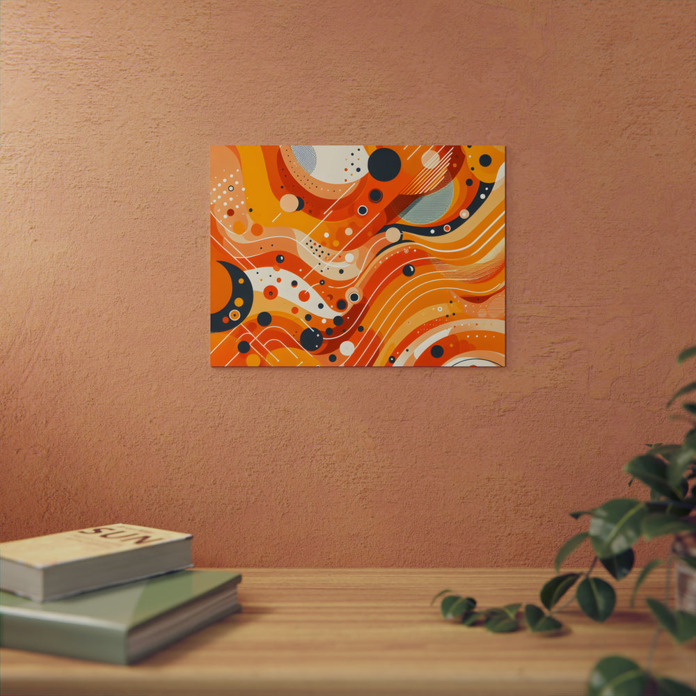 Orange soleil lumineux- Tableau aluminium