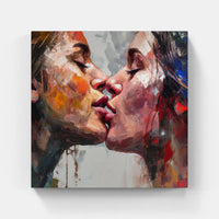 Tender Kiss Harmony Bliss-Canvas-artwall-Artwall