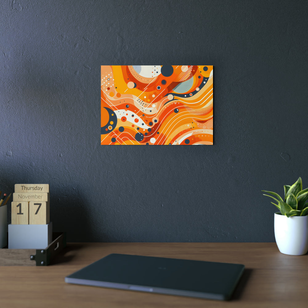 Orange soleil lumineux- Tableau aluminium