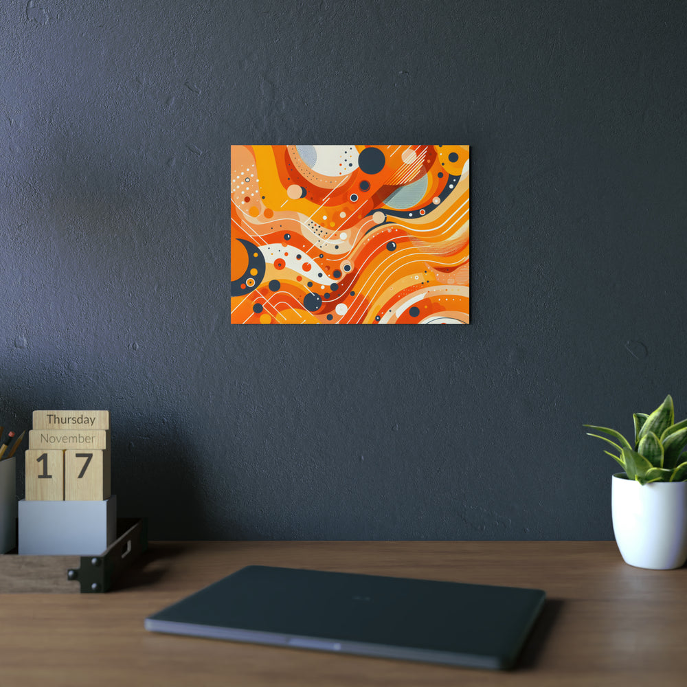 Orange soleil lumineux- Tableau aluminium