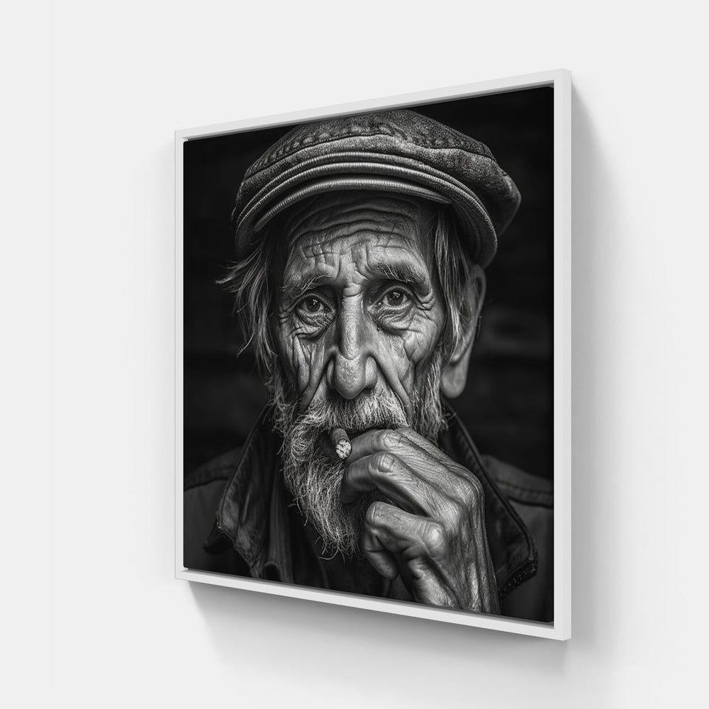 Time's Imprint-Canvas-artwall-20x20 cm-White-Artwall