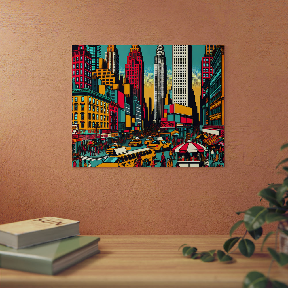 New York, vie nouvelle.- Tableau aluminium