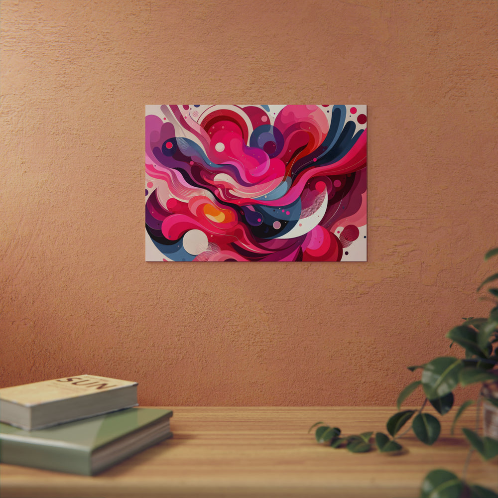 Vague rose ciel- Tableau aluminium