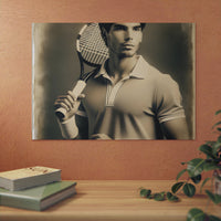 Tennis éclats cœurs blêmes- Tableau aluminium