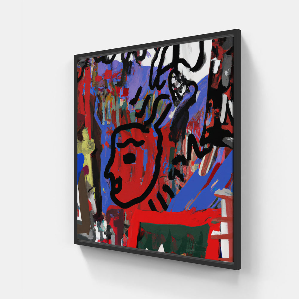 Basquiat beauty sublime-Canvas-artwall-20x20 cm-Black-Artwall