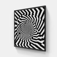 Perception's Playful Dance-Canvas-artwall-20x20 cm-Black-Artwall