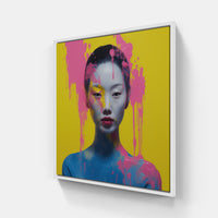 Whimsical Crimson Tango-Canvas-artwall-20x20 cm-White-Artwall