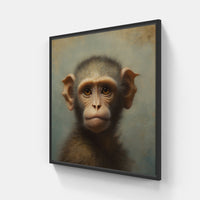 Dynamic Monkey Canva-Canvas-artwall-20x20 cm-Black-Artwall