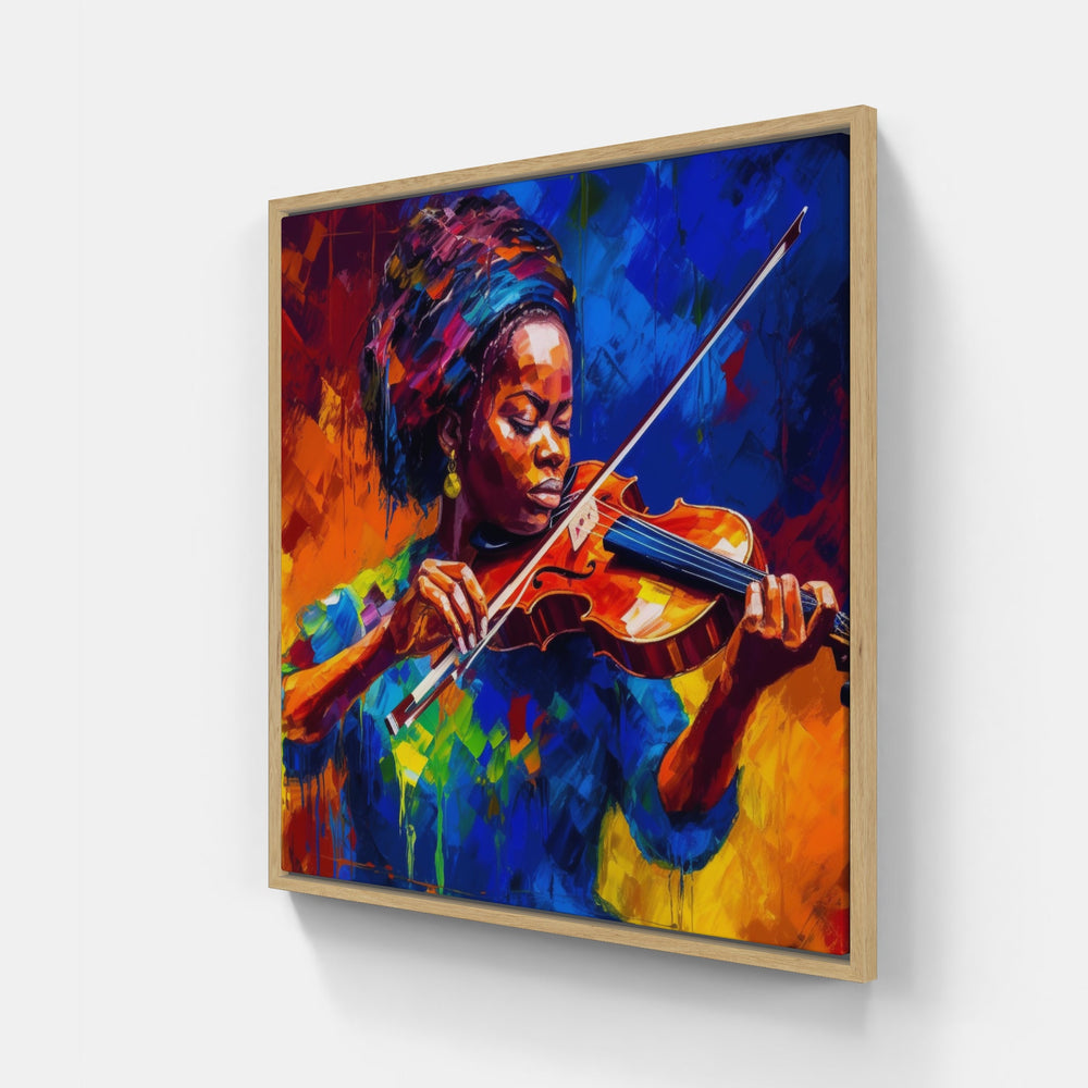 Rhythmic Violin Rhapsody-Canvas-artwall-Artwall