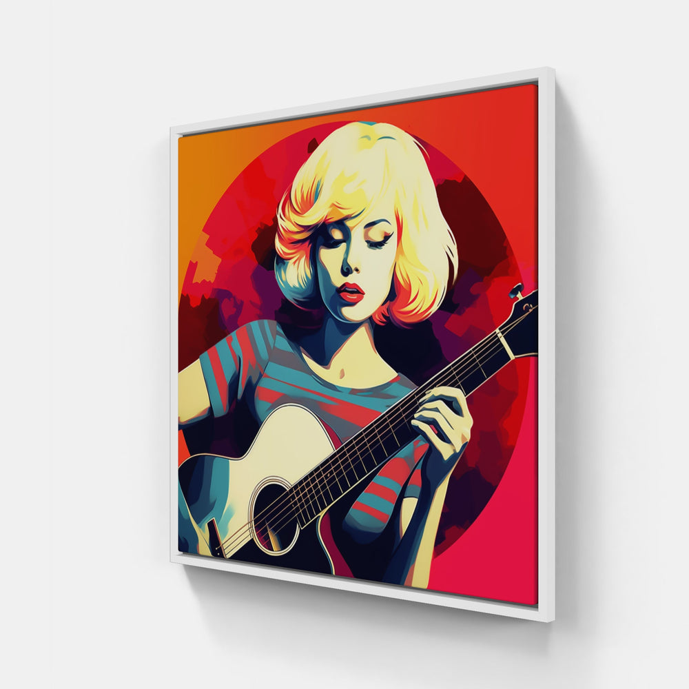Melodic Guitar Stage-Canvas-artwall-20x20 cm-White-Artwall