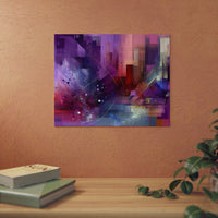 Violet fleuri dit.- Tableau aluminium