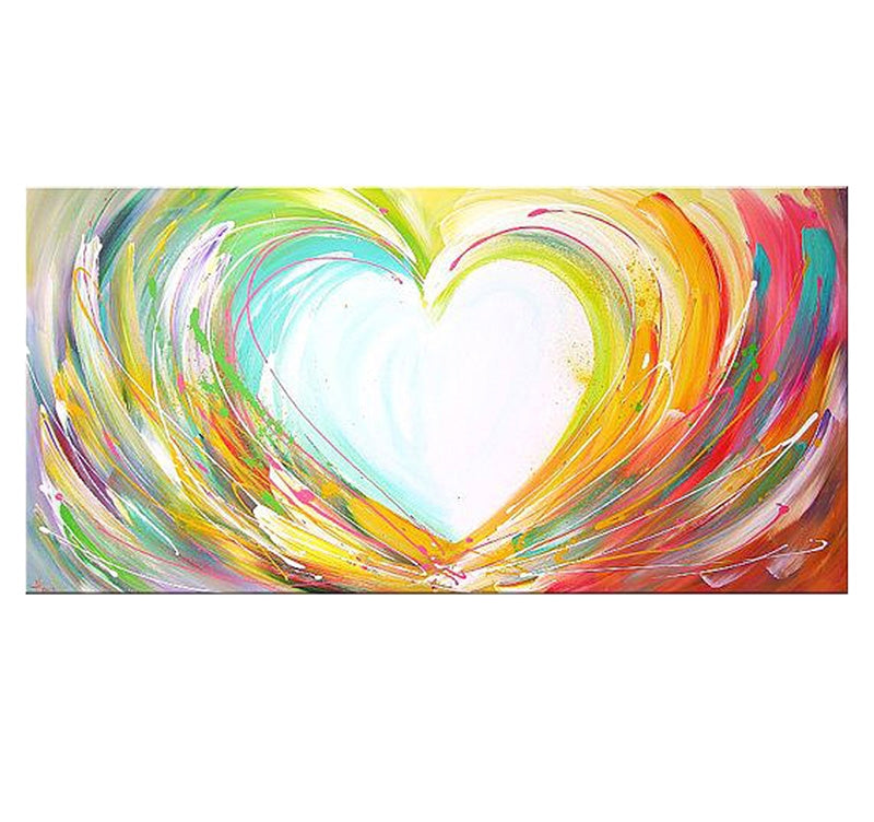 Contemporary Heart Paint Canvas