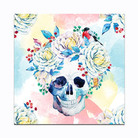 Design Canvas Flowers Skull