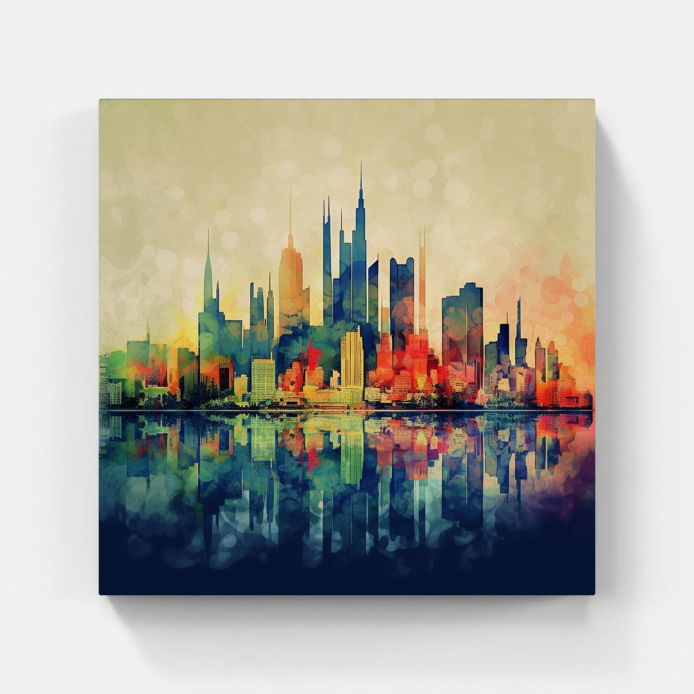 Contemporary City Skyline-Canvas-artwall-Artwall