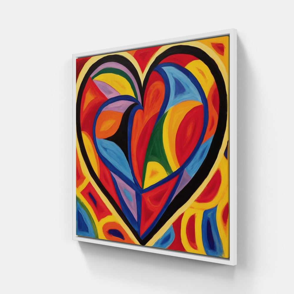 Heart's Eternal Embrace-Canvas-artwall-20x20 cm-White-Artwall