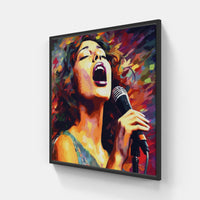 Serenading Singer Spirit-Canvas-artwall-20x20 cm-Black-Artwall
