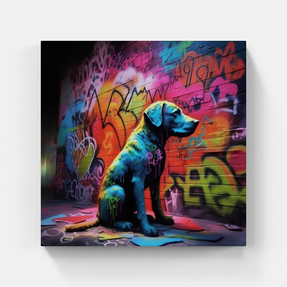 Dog love joy peace-Canvas-artwall-Artwall