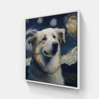 dog love peace joy-Canvas-artwall-20x20 cm-White-Artwall