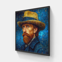 Intense Van Gogh Expression-Canvas-artwall-20x20 cm-Black-Artwall