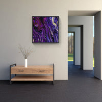 Purple on time flowers-Canvas-artwall-Artwall