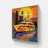 Maritime Majesty Serene Boat-Canvas-artwall-Artwall