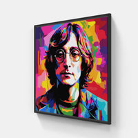 John Lennon song-Canvas-artwall-20x20 cm-Black-Artwall