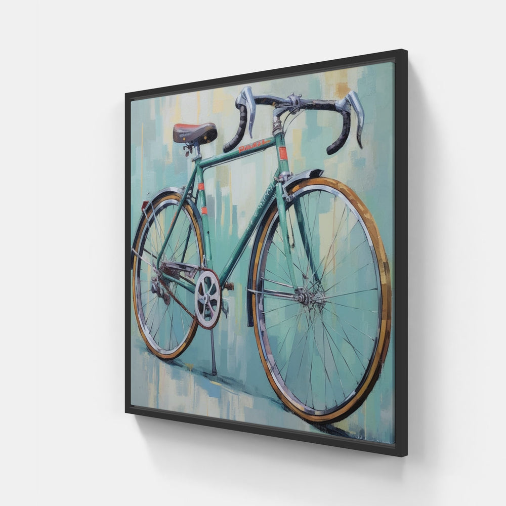 Bike Path Ponderings-Canvas-artwall-20x20 cm-Black-Artwall