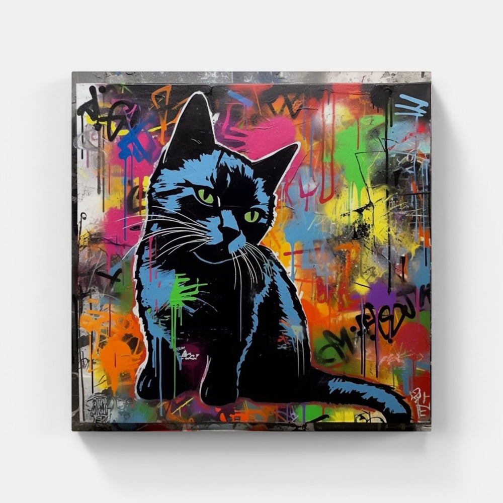 Cat meow purr cuddle-Canvas-artwall-Artwall