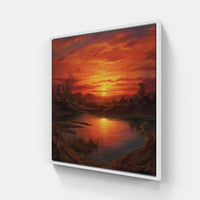 Sunset Solitude Canva-Canvas-artwall-20x20 cm-White-Artwall