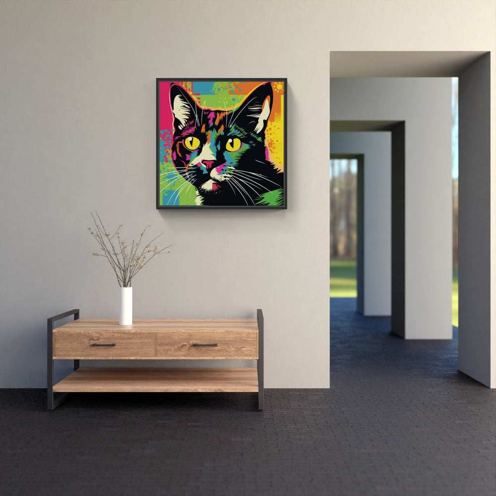 cat meow purr fur-Canvas-artwall-Artwall