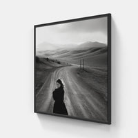 Chiaroscuro Elegance in Motion-Canvas-artwall-40x40 cm-Black-Artwall