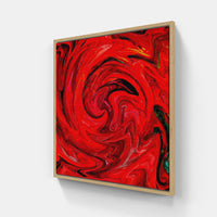 Red blood rage-Canvas-artwall-20x20 cm-Wood-Artwall