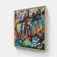 #32109 Abstract Momentum-Canvas-artwall-20x20 cm-Wood-Artwall
