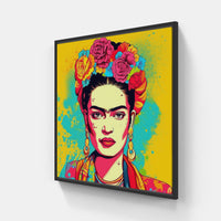 Queen Frida Kahlo-Canvas-artwall-20x20 cm-Black-Artwall